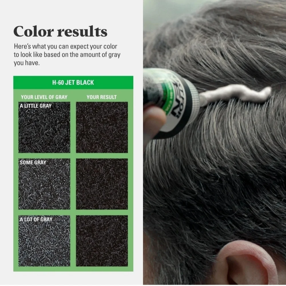 Just For Men Shampoo in Color Permanent Hair Dye Gray Coverage Jet Black H-60